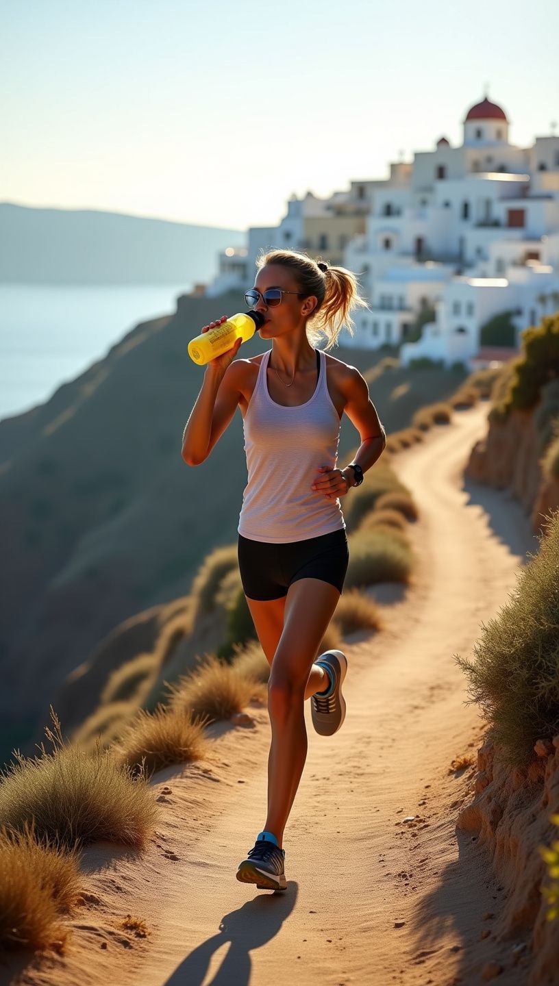 Αθλητές σε αγώνα, με τη μπάρα να λάμπει από ελαιόλαδο.
